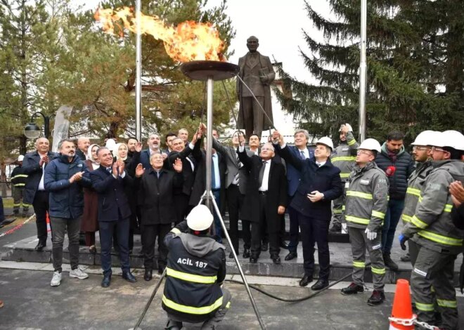 Kayseri Sarız İlçesinde Doğal Gaz Verme Töreni Gerçekleştirildi